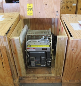 BREAKER, CIRCUIT, 600 FRAME AMP RATING, MASTERPACT NT 08N1 KIND, 3 POLE, 480 VOLT RATING SQUARE D DIRECT REPLACEMENT FOR NSR ABB K-600S INCLUDES ONE NEW 18" DOOR, MOUNTS USING EXISTING HINGES > CONTINUOUS CURRENT: 600A > INTERRUPTING RATING: 30KA @ 535VAC > 125VDC OPERATED > MICROLOGIC TRIP UNIT 5.0A > 800A SENSOR > 400A SENSOR PLUG > 18" DOOR, PART # NLI-NT08N1-LISB8-EODC-NSR-001 (W-44) LOADING & HANDLING FEE $15-